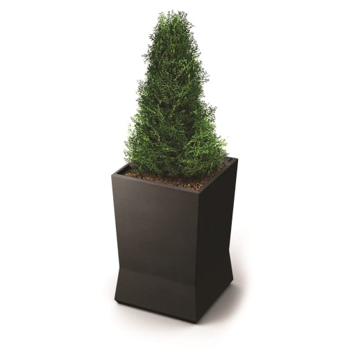 Commercial Zone® ModTec Series® Medium Planter, 18" x 18" x 28", Gunmetal Satin